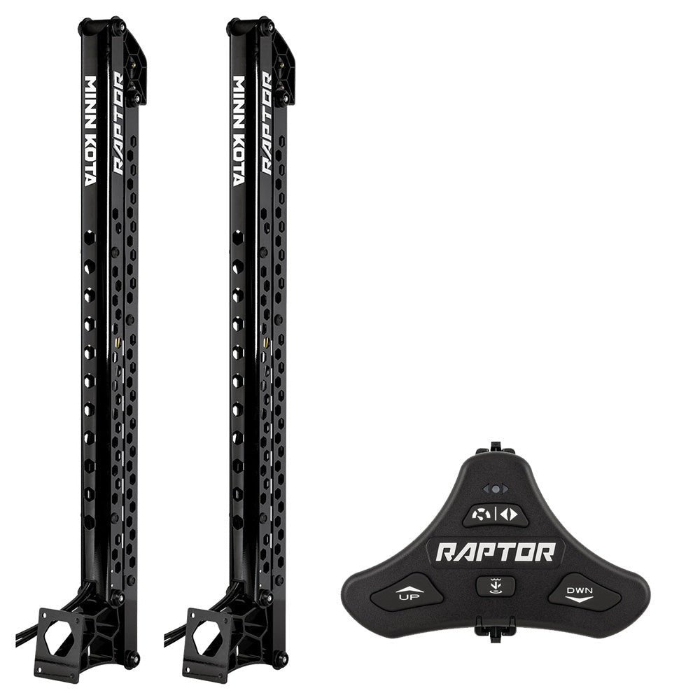 Minn Kota Raptor Bundle Pair - 8' Black Shallow Water Anchors w/Footswitch [1810600/PAIR] - Houseboatparts.com