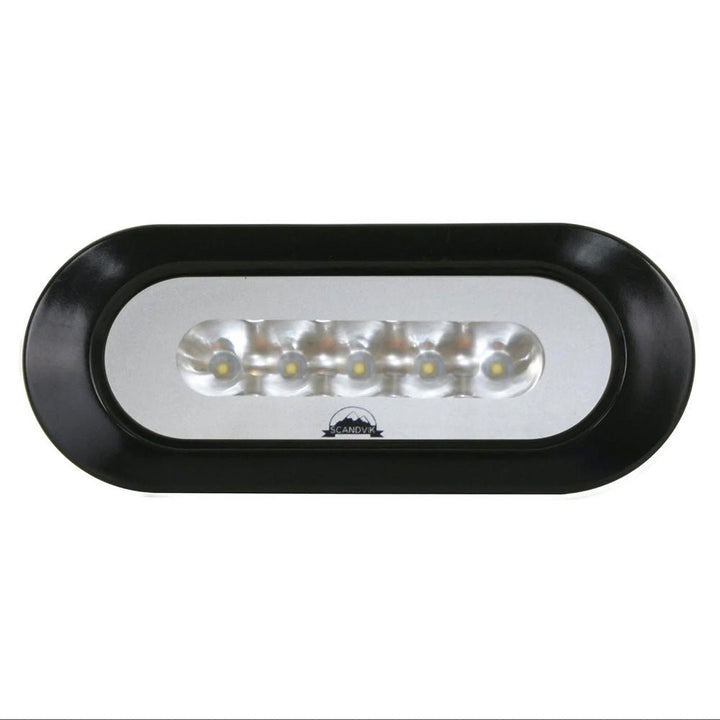 Scandvik Flush Mount Spreader Light - Black [41356P] - Houseboatparts.com