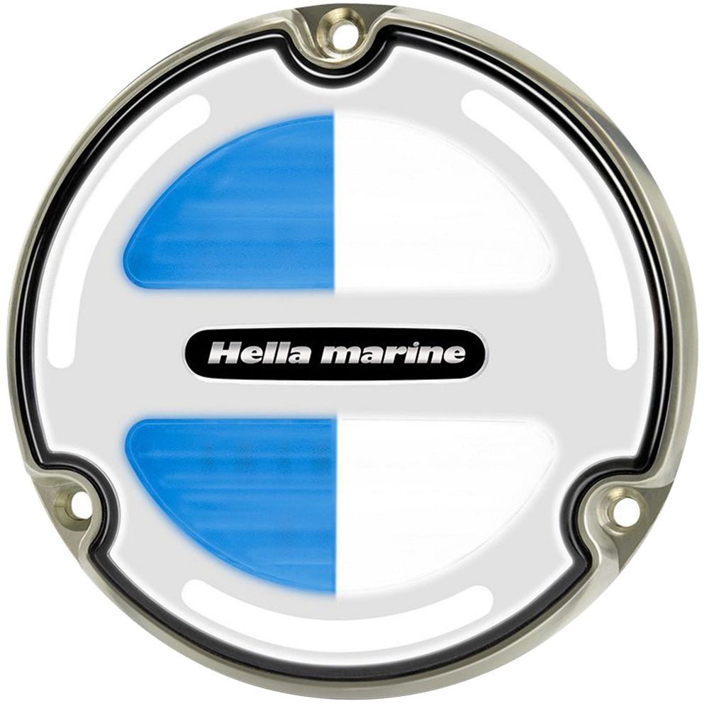 Hella Marine Apelo A3 White/Blue Underwater Light - Bronze - White Lens [016830001] - Houseboatparts.com