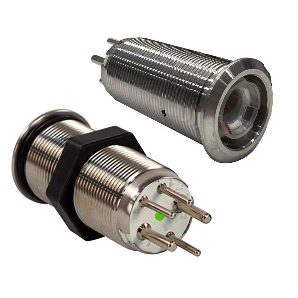 Bluewater 19mm Inrush Push Button Switch Momentary Off - (On) - Blue/Red LED - Switch Body Only [9057 - 2113] - Houseboatparts.com