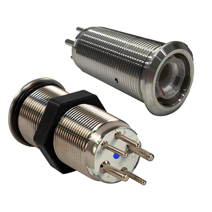 Bluewater 19mm Inrush Push Button Switch Off/On/On - Blue/Green/Red LED - Switch Body Only [9057 - 3113] - Houseboatparts.com