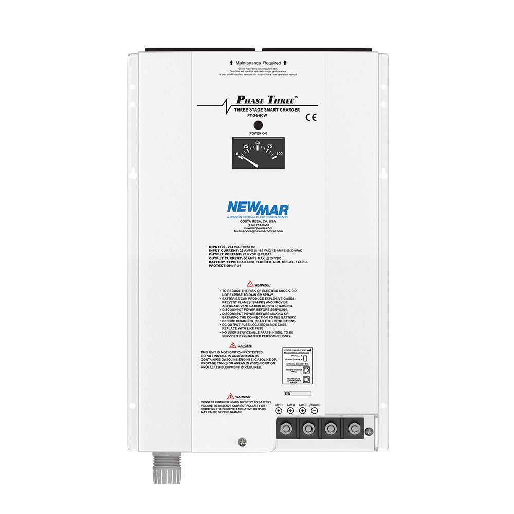 Newmar PT - 24 - 60W Battery Charger [PT - 24 - 60W] - Houseboatparts.com