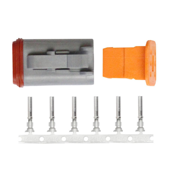 Pacer DT Deutsch Plug Repair Kit - 14-18 AWG (6 Position) [TDT06F-6RS] - Houseboatparts.com