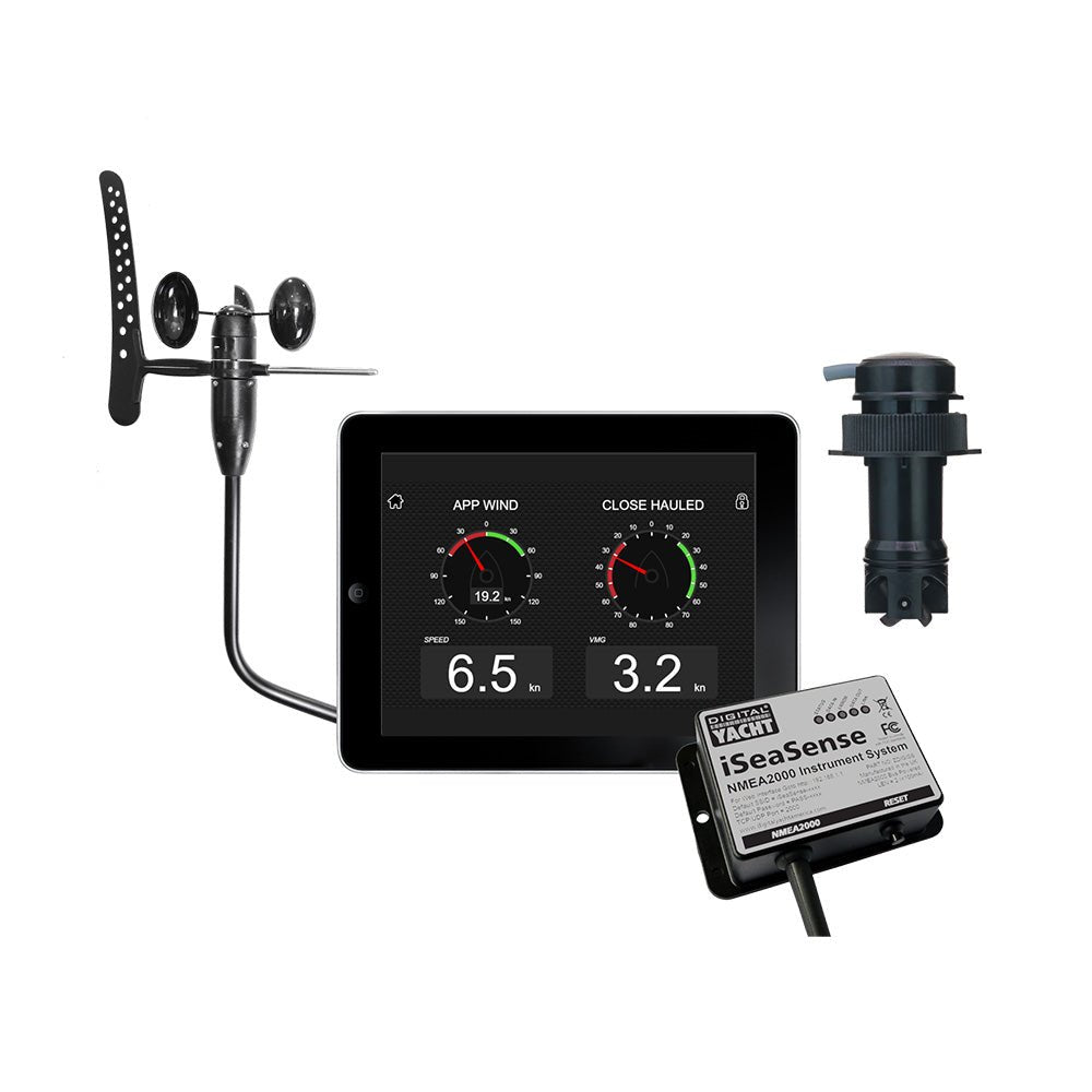 Digital Yacht iSeaSense Wireless Speed Depth Temp Pack Plus Wind [ZDIGISSPK2] - Houseboatparts.com