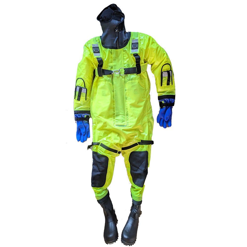 First Watch RS-1005 Ice Rescue Suit - Hi-Vis Yellow - S/M (Built to Fit 46-58) [RS-1005-HV-M] - Houseboatparts.com