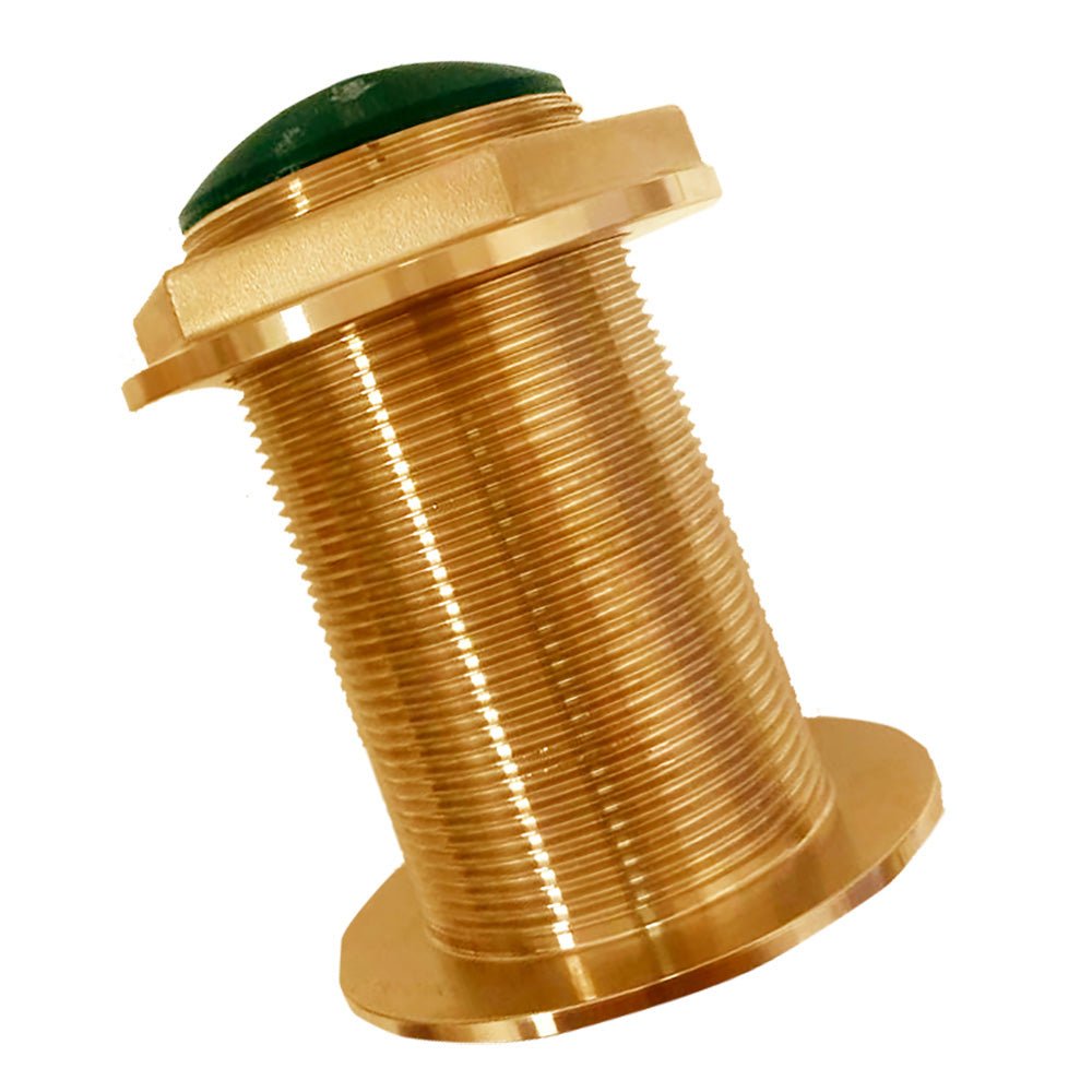 Echonautics Bronze Low-Profile Thru-Hull Medium-Frequency CHIRP Transducer - 600W, 12 Tilt, 80-130kHz [BT70MA600-12] - Houseboatparts.com