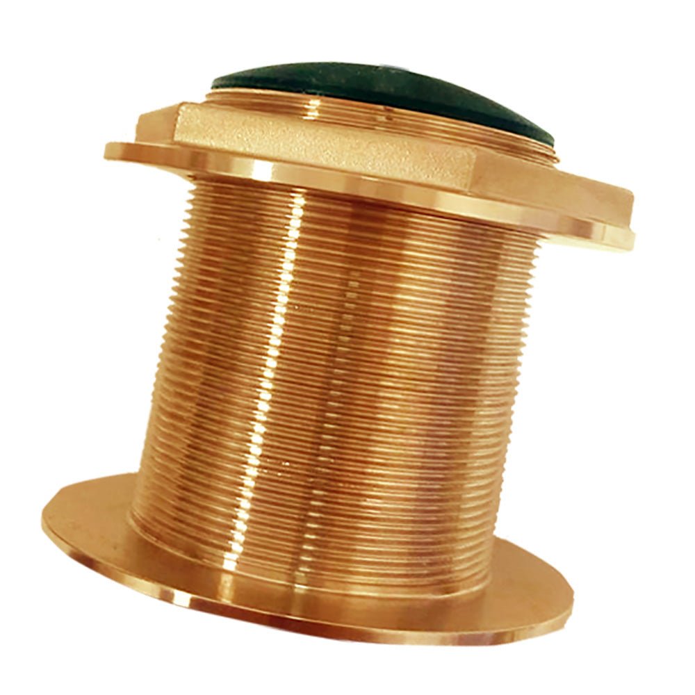 Echonautics Bronze Low-Profile Thru-Hull Medium-Frequency CHIRP Transducer - 1kW, 18 Tilt, 85-135kHz [BT87M1KW-18] - Houseboatparts.com