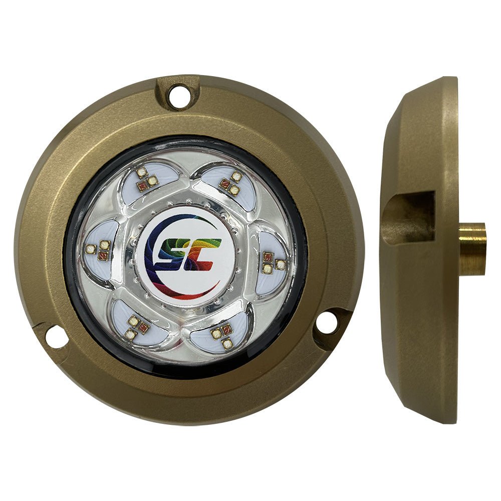 Shadow-Caster SC2 Series Bronze Surface Mount Underwater Light - Full-Color [SC2-CC-BZSM] - Houseboatparts.com