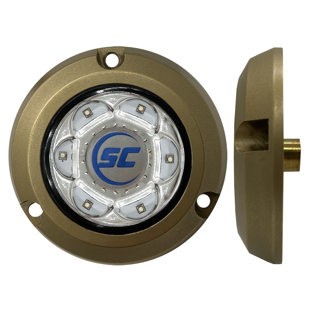 Shadow-Caster SC2 Series Bronze Surface Mount Underwater Light - Bimini Blue [SC2-BB-BZSM] - Houseboatparts.com