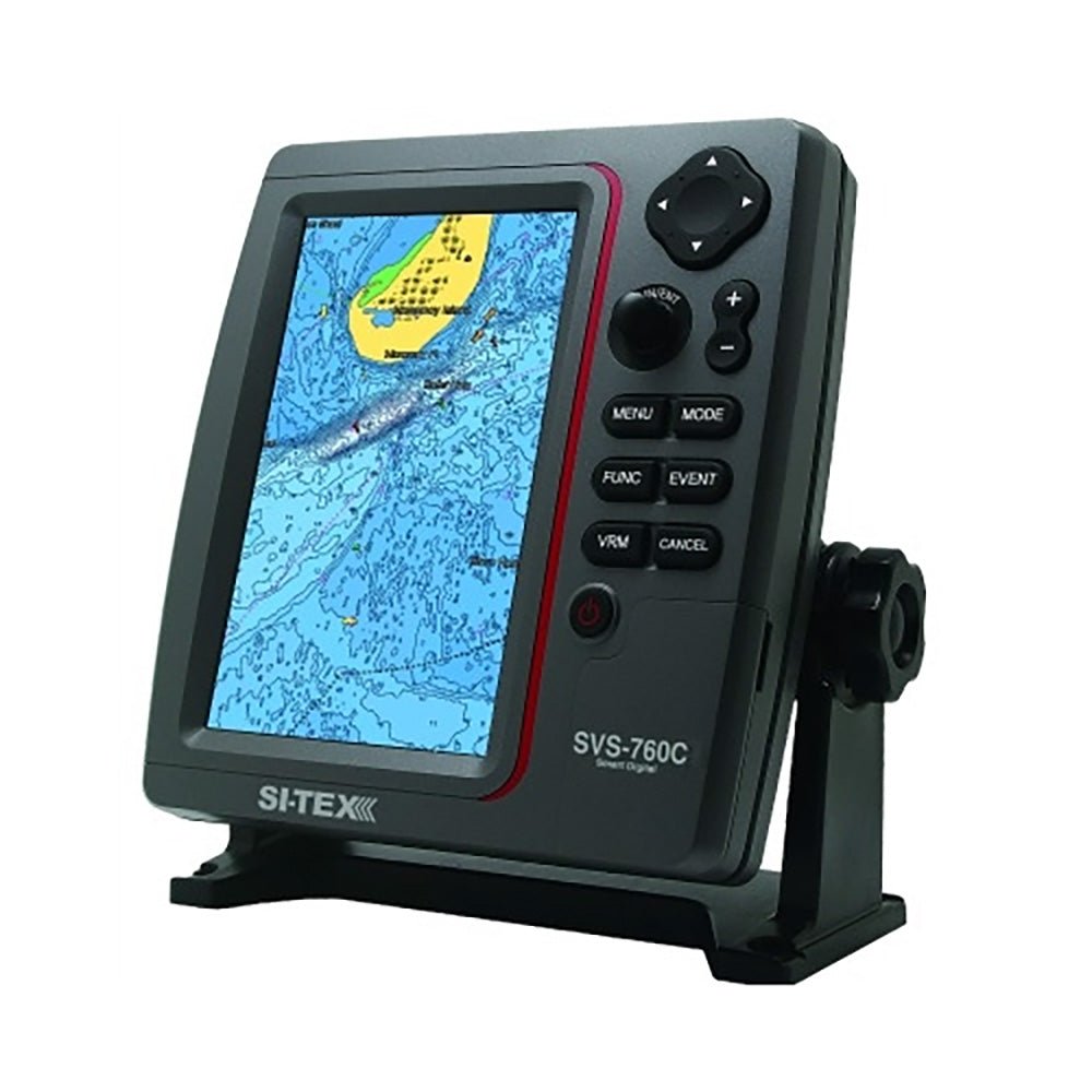 SI-TEX Standalone 7 GPS Chart Plotter System w/Color LCD, External GPS Antenna C-MAP 4D Card [SVS-760C+] - Houseboatparts.com