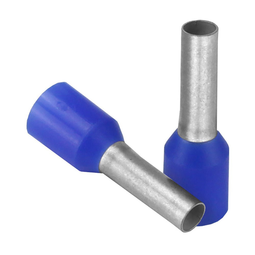 Pacer Blue 14 AWG Wire Ferrule - 8mm Length - 25 Pack [TFRL14-8MM-25] - Houseboatparts.com