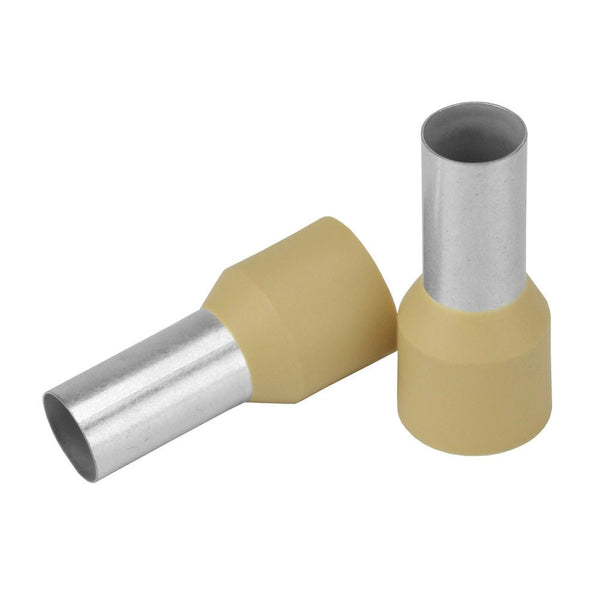 Pacer Beige 2 AWG Wire Ferrule - 16mm Length - 10 Pack [TFRL2-16MM-10] - Houseboatparts.com