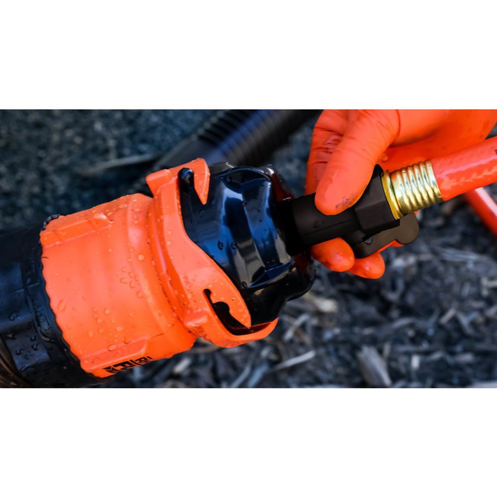Camco RhinoFlex 10 Clean Out Hose w/Rinser Cap - 5/8" Internal Diameter [22999] - Houseboatparts.com