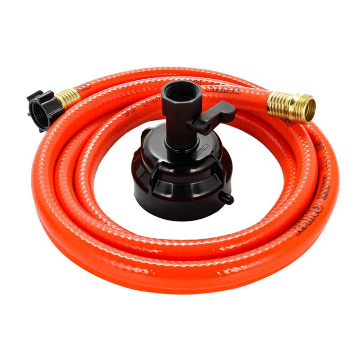 Camco RhinoFlex 10 Clean Out Hose w/Rinser Cap - 5/8" Internal Diameter [22999] - Houseboatparts.com