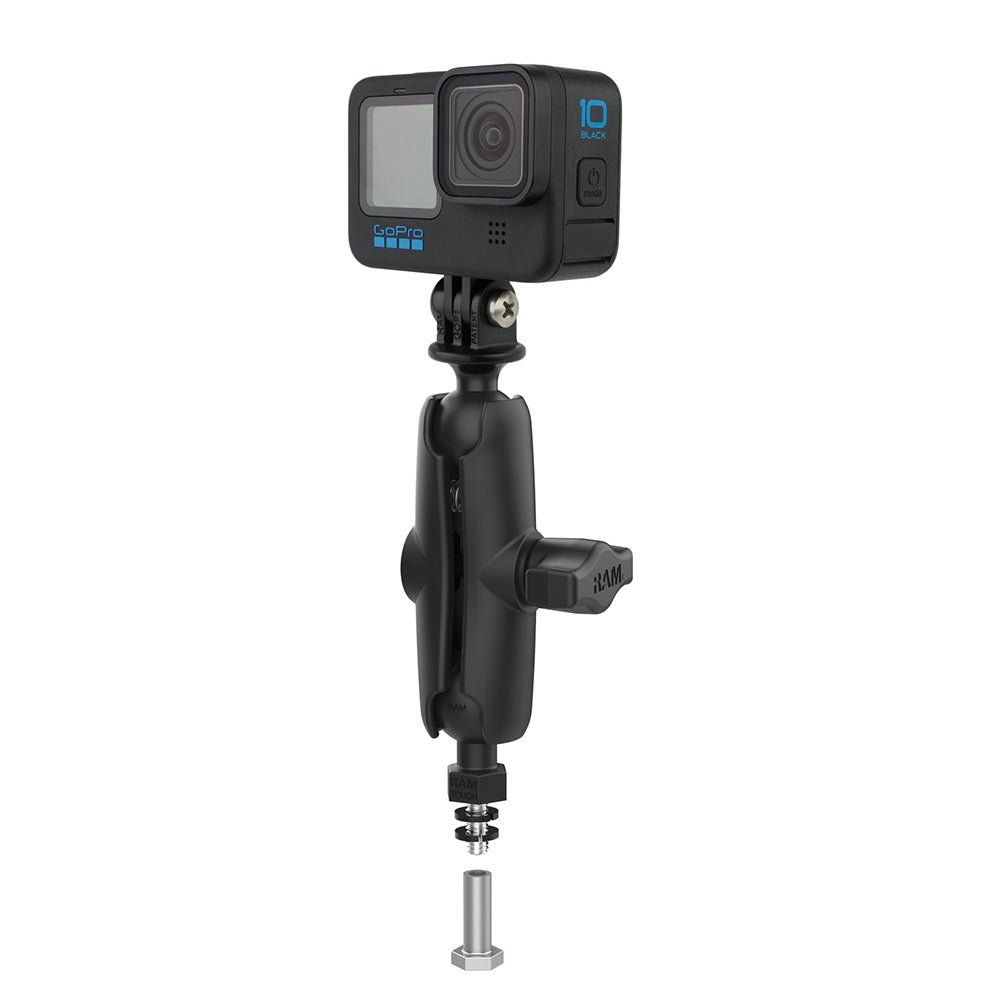 RAM Mount RAM Tough-Ball f/Bronco Hood Tie-Down w/Action Camera Adapter [RAP-B-379-252062-2SLW-A-GOP1U] - Houseboatparts.com