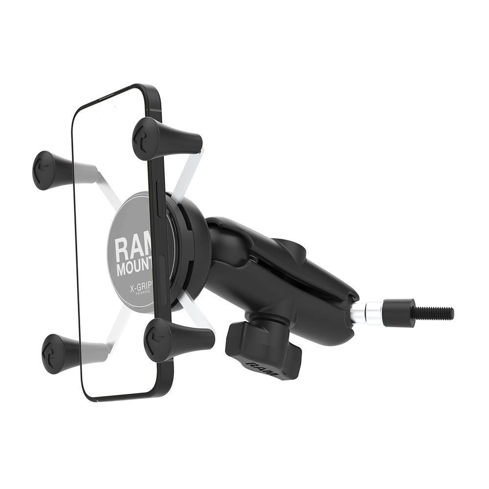 RAM Mount RAM X-Grip Phone Mount w/Grab Handle M6 Bolt Base [RAM-B-186-M6-UN7U] - Houseboatparts.com