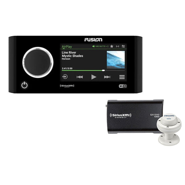 Fusion Apollo MS-RA770 Touchscreen AM/FM/BT/SiriusXM Stereo w/SiriusXM SXV300 Connect Tuner Marine/RV Antenna [010-01905-00/SXM] - Houseboatparts.com