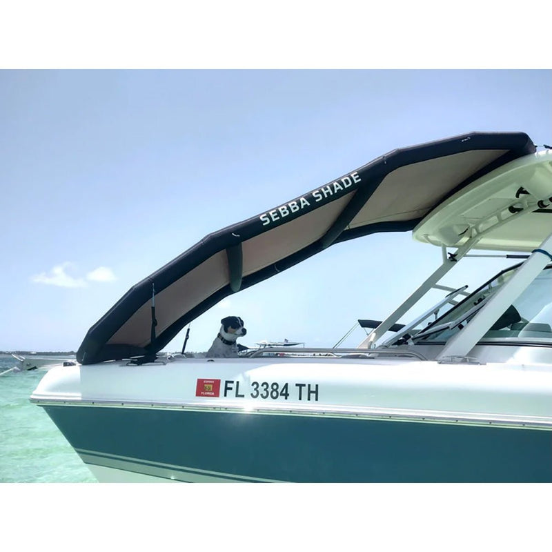 Sebba Shade 6 x 9 ft. Grey Sun Shade f/Boats Up To 28' [SS6X9GRY] - Houseboatparts.com