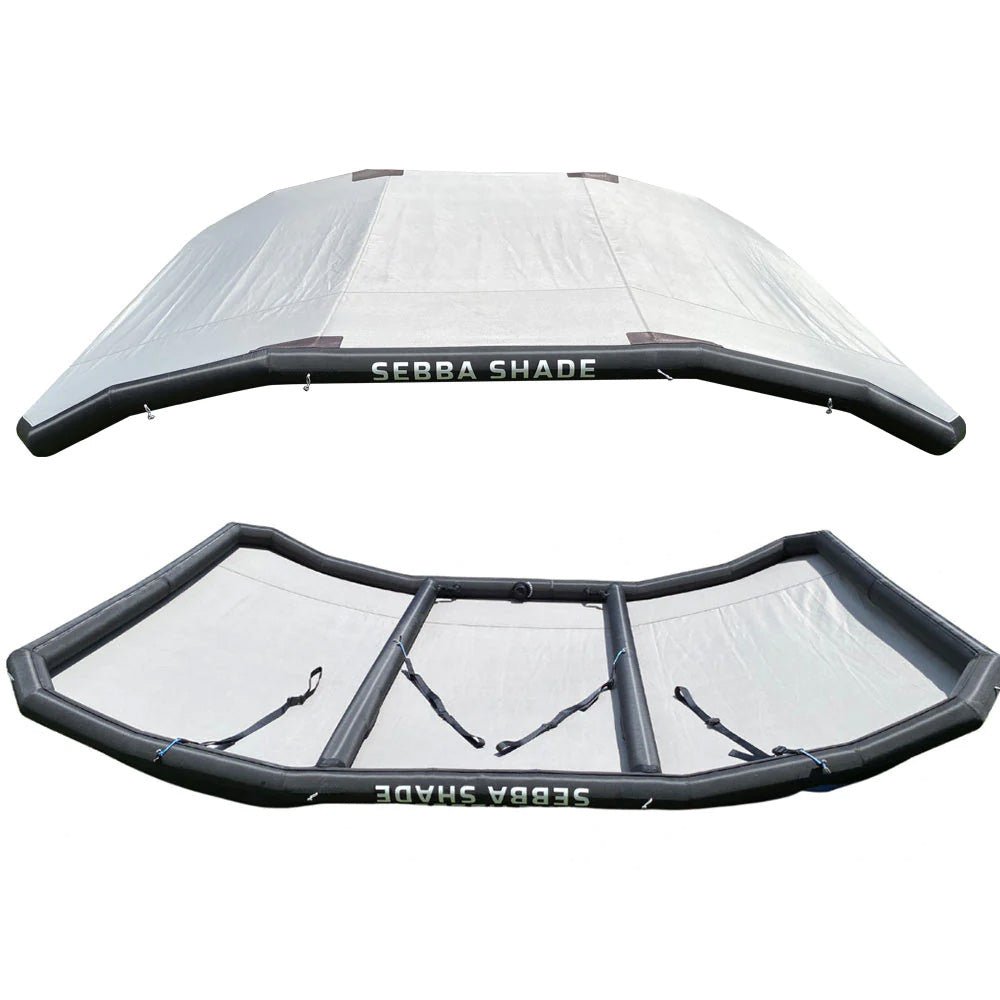 Sebba Shade 6 x 9 ft. Grey Sun Shade f/Boats Up To 28' [SS6X9GRY] - Houseboatparts.com