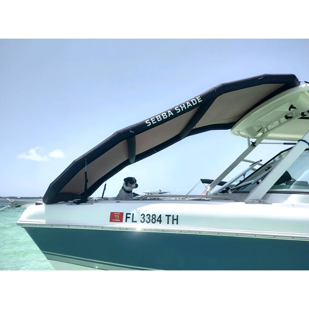 Sebba Shade 6 x 9 ft. Blue Sun Shade f/Boats Up To 28' [SS6X9BLU] - Houseboatparts.com