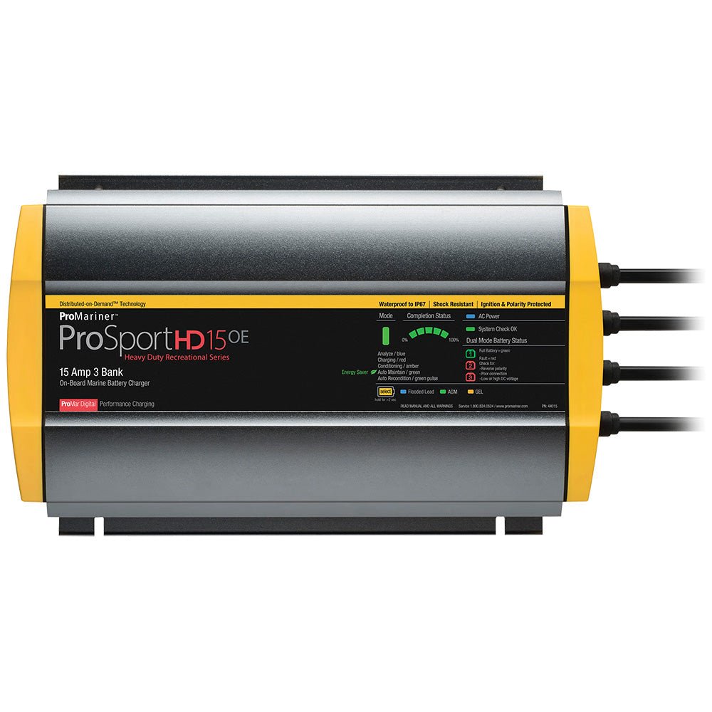 ProMariner ProSportHD 15 Gen 4 - 15 Amp - 3-Bank Battery Charger [44015] - Houseboatparts.com