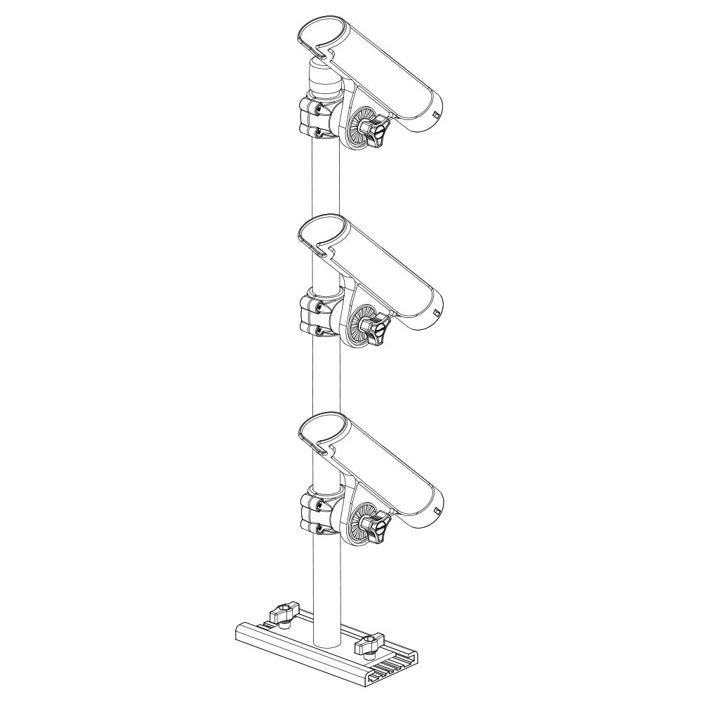 Scotty 333 Track Mounted Rod Tree - Rodmaster II Rod Holders [0333] - Houseboatparts.com