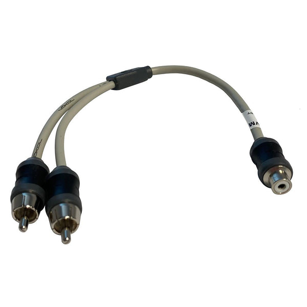 Marine Audio Adapter RCA Twisted Pair Y Adapter - 1 Female to 2 Male [VMCRCA1F2M] - Houseboatparts.com