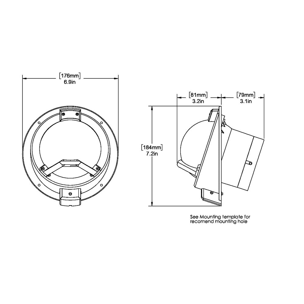 Ritchie BN-202 Navigator Compass - Bulkhead Mount - Black [BN-202] - Houseboatparts.com