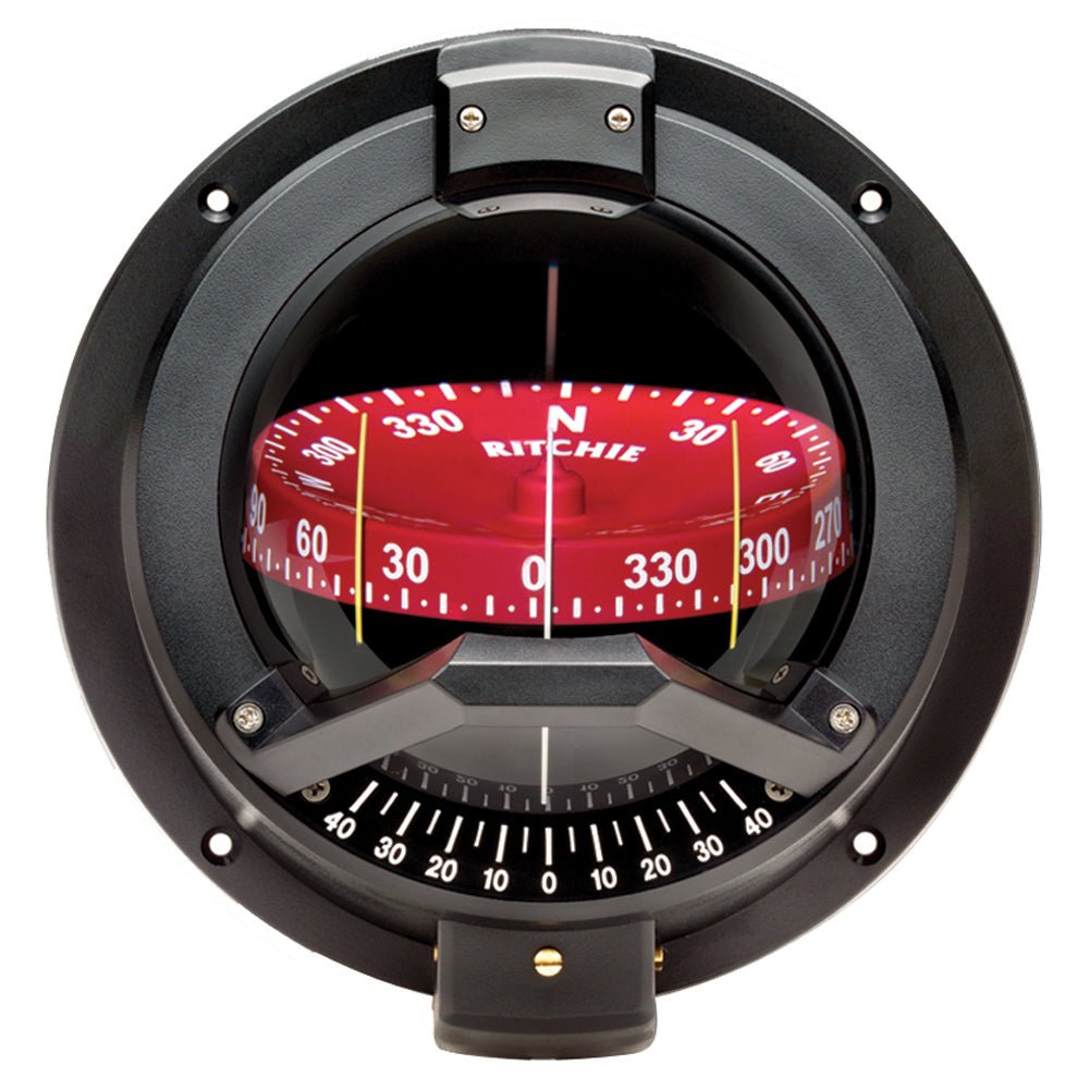 Ritchie BN-202 Navigator Compass - Bulkhead Mount - Black [BN-202] - Houseboatparts.com