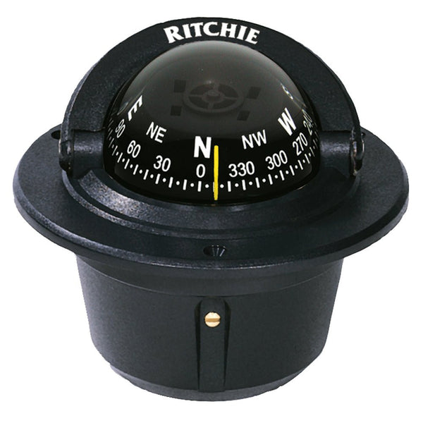 Ritchie F-50 Explorer Compass - Flush Mount - Black [F-50] - Houseboatparts.com