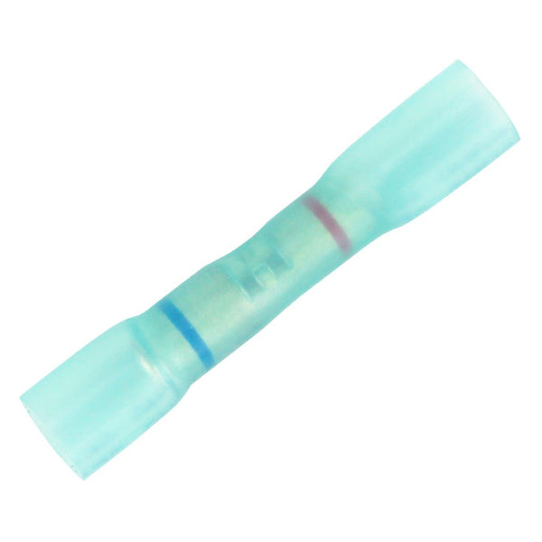 Pacer Step-Down Butt Splices w/Blue Heat Shrink - 22-18 AWG to 16-14 AWG - 100 Pack [TBSDE14-18-100] - Houseboatparts.com