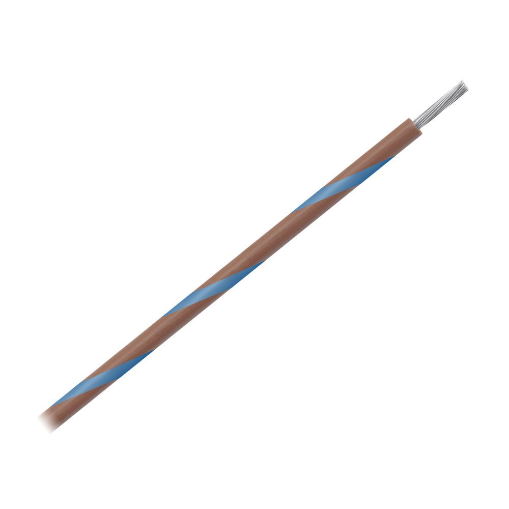 Pacer 16 AWG Gauge Striped Marine Wire 500' Spool - Brown w/Blue Stripe [WUL16BR-6-500] - Houseboatparts.com