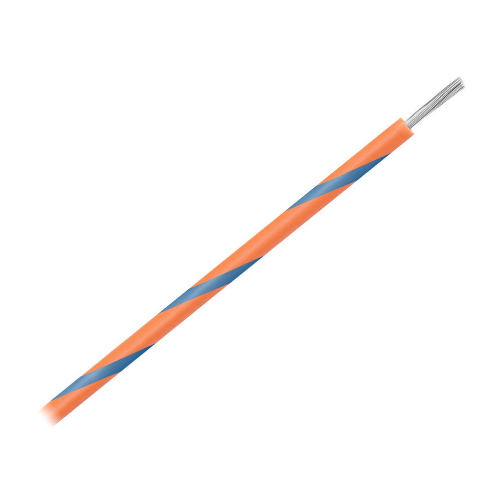 Pacer 16 AWG Gauge Striped Marine Wire 500' Spool - Orange w/Blue Stripe [WUL16OR-6-500] - Houseboatparts.com