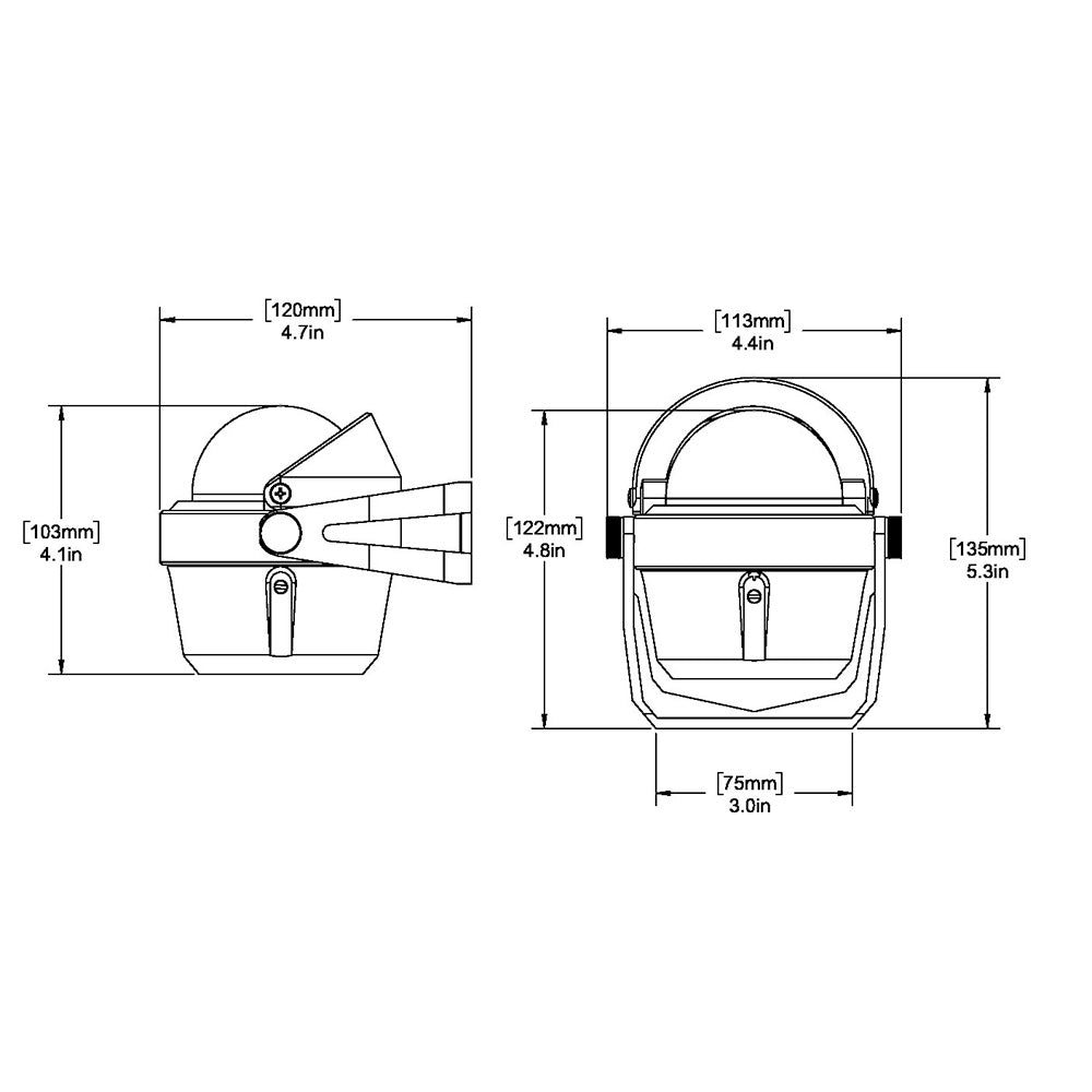 Ritchie B-51 Explorer Compass - Bracket Mount - Black [B-51] - Houseboatparts.com