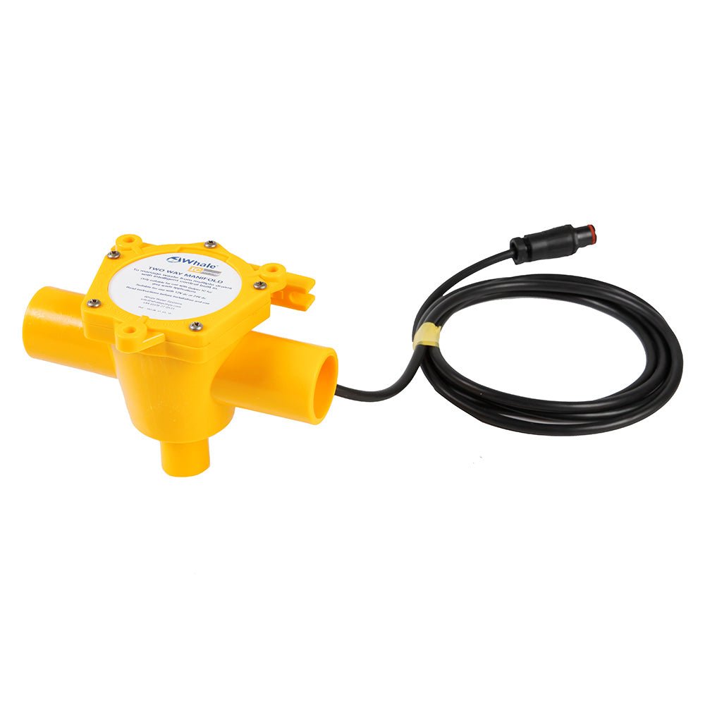 Whale 2 - Way Waste Manifold 12' Cable 1 - 1/2" Ports [WM3884B] - Houseboatparts.com