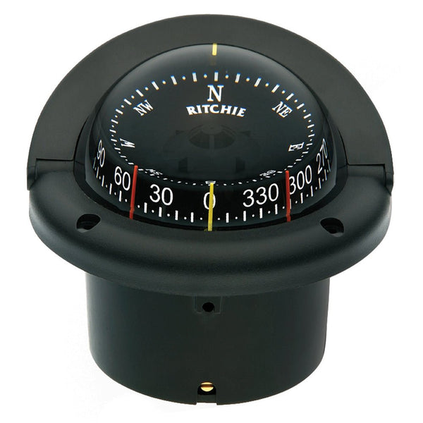 Ritchie HF-743 Helmsman Combidial Compass - Flush Mount - Black [HF-743] - Houseboatparts.com