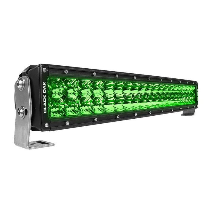 Black Oak Curved Double Row Combo Green Hog Hunting 20" Pro Series 3.0 LED Light Bar [20CG - D3OS] - Houseboatparts.com