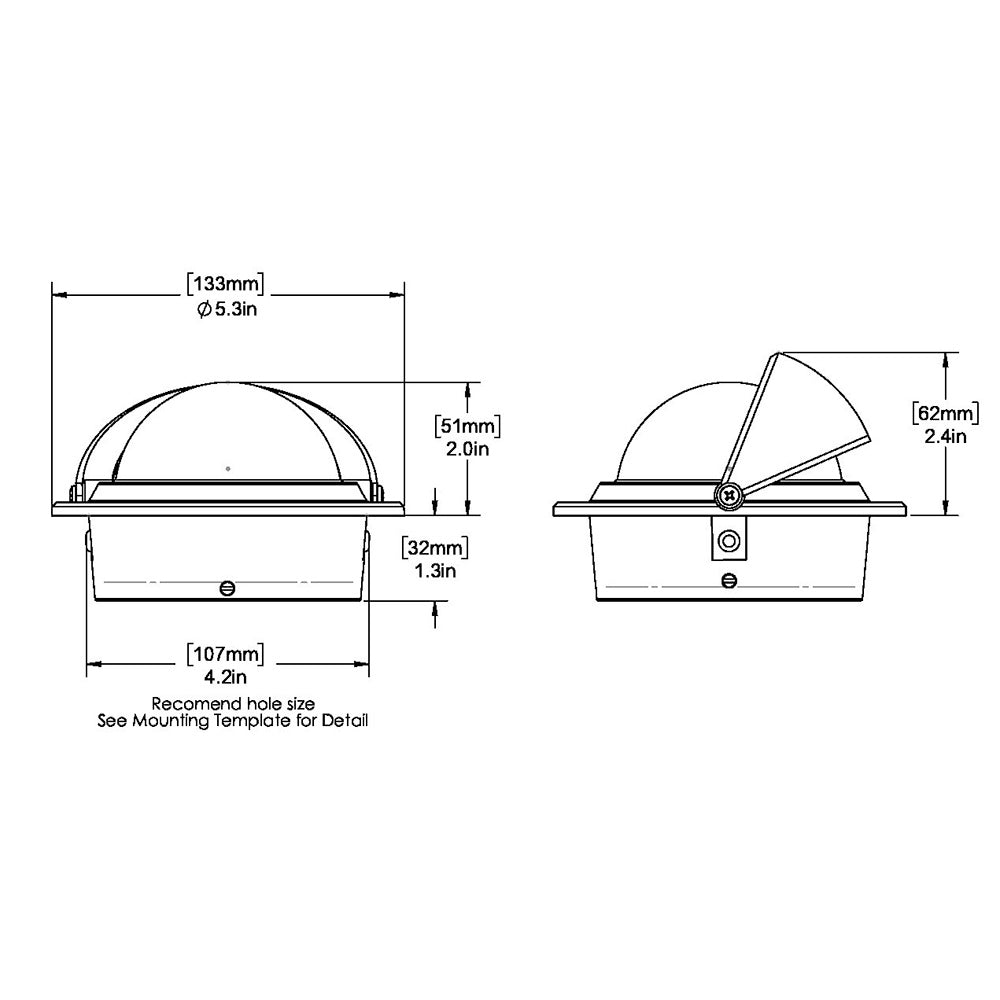 Ritchie F-83 Voyager Compass - Flush Mount - Black [F-83] - Houseboatparts.com