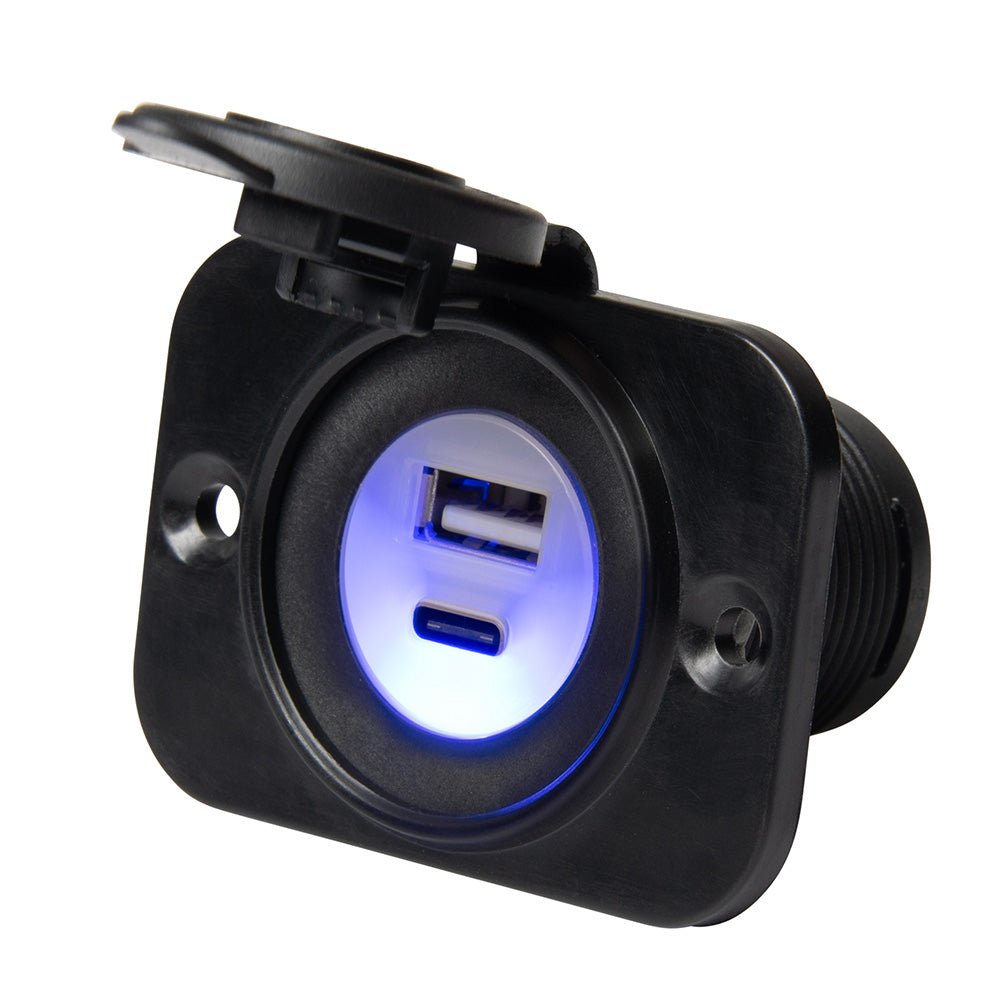 Marinco Sealink Dual USB - A/C Combo Charger [12VDUSBAC] - Houseboatparts.com