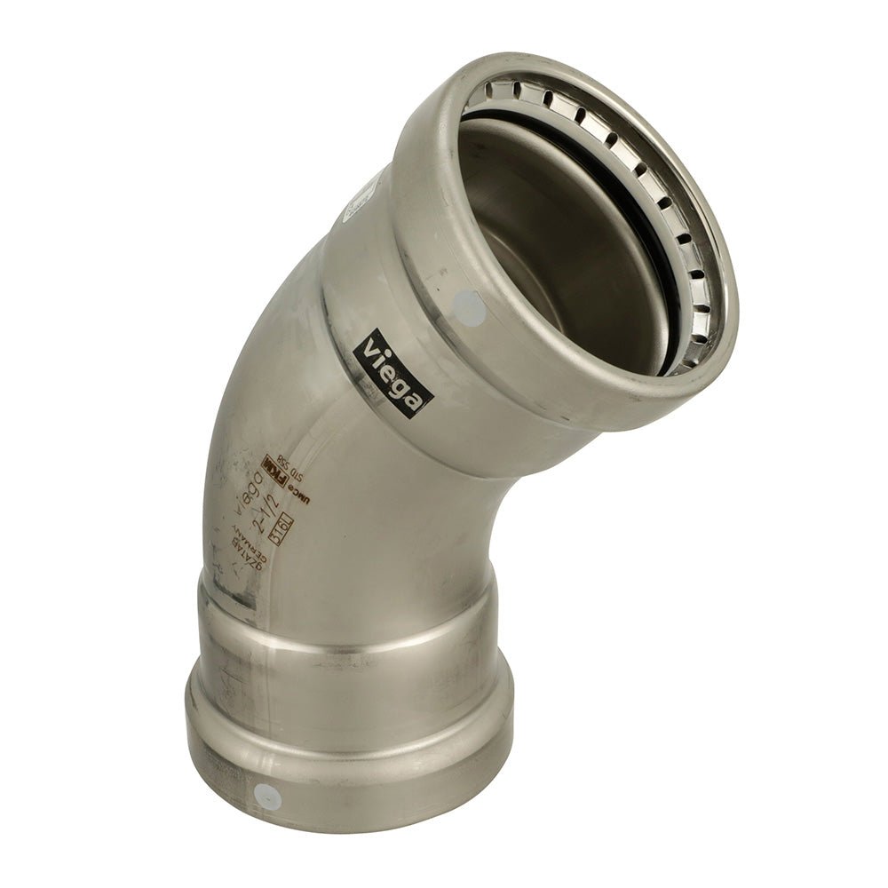 Viega MegaPress 316 FKM 2 - 1/2" 45 Degree Elbow [98510] - Houseboatparts.com