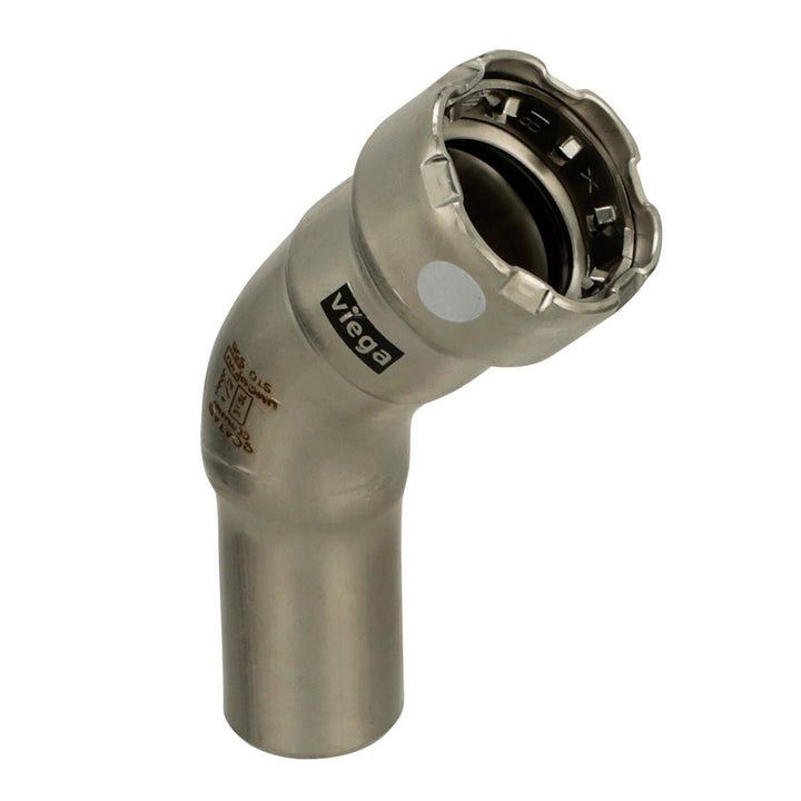 Viega MegaPress 316 FKM 1/2" 45 Degree Street Elbow [91785] - Houseboatparts.com