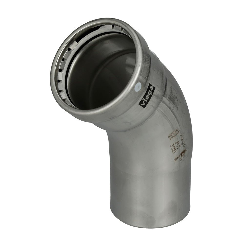 Viega MegaPress 316 FKM 2 - 1/2" 45 Degree Street Elbow [98495] - Houseboatparts.com