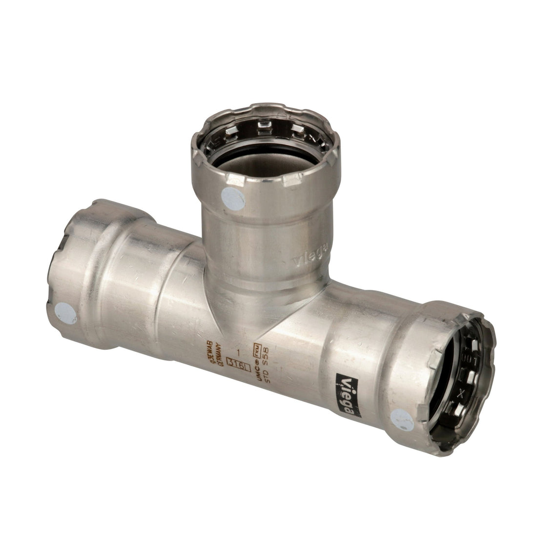 Viega MegaPress 316 FKM Tee - 1 - 1/4" x 1 - 1/4" x 1" [91655] - Houseboatparts.com