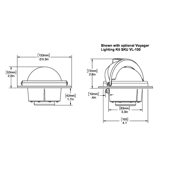 Ritchie RU-90 Voyager Compass - Flush Mount - Black [RU-90] - Houseboatparts.com