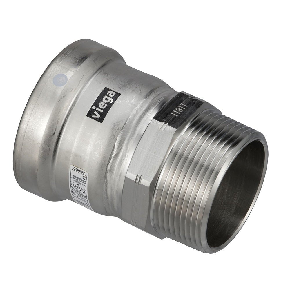 Viega MegaPress 316 FKM MPT Adapter - 3" x 3" (MPT) [98305] - Houseboatparts.com
