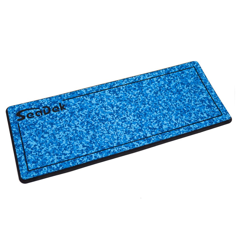 SeaDek 14 x 36" 20mm Dual Density Small Helm Pad w/SeaDek Logo - Brushed Texture - Aqua Camo/Black (355.6mm x 914.4mm x 20mm) [37925 - 81119] - Houseboatparts.com