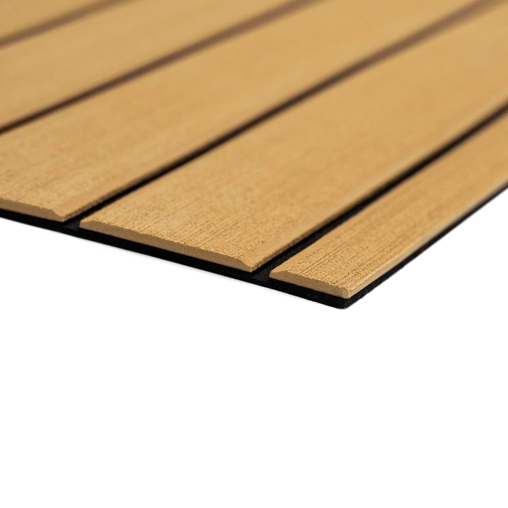 SeaDek 40" x 80" 6mm Teak Full Sheet - Brushed Texture - Camel/Black (1016mm x 2032mm x 6mm) [32279 - 80105] - Houseboatparts.com