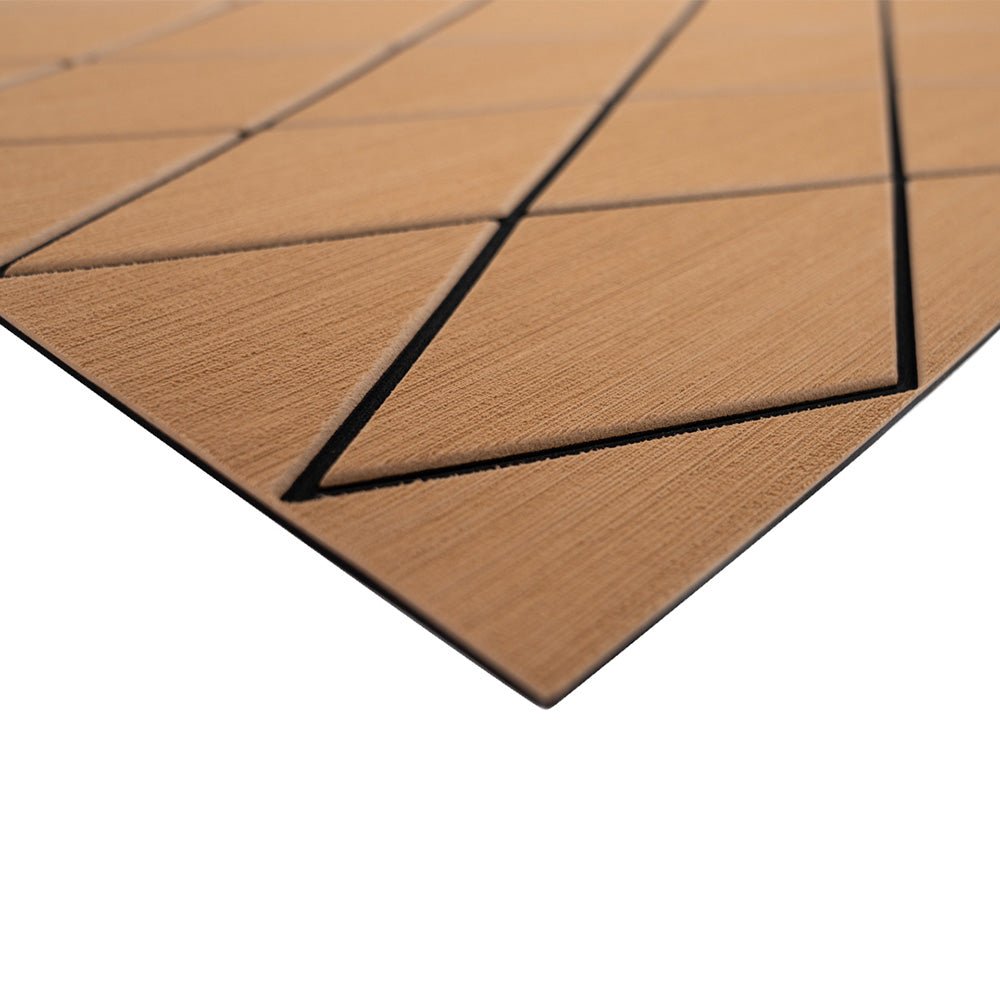 SeaDek 40" x 80" 6mm Two Color Diamond Full Sheet - Brushed Texture - Mocha/Black (1016mm x 2032mm x 6mm) [56411 - 80093] - Houseboatparts.com