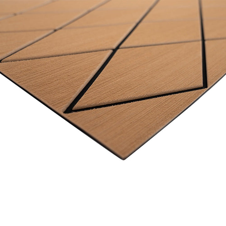 SeaDek 40" x 80" 6mm Two Color Diamond Full Sheet - Brushed Texture - Mocha/Black (1016mm x 2032mm x 6mm) [56411 - 80093] - Houseboatparts.com