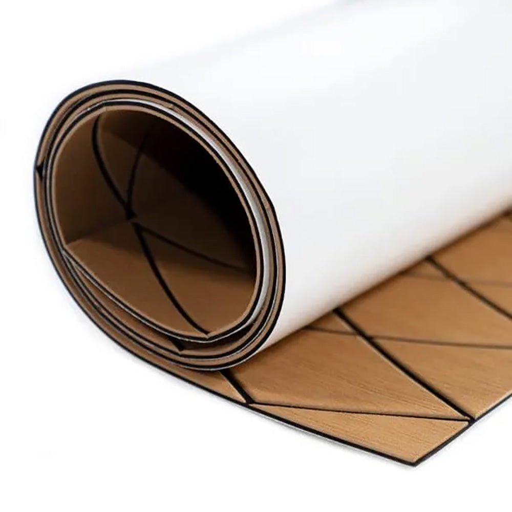 SeaDek 40" x 80" 6mm Two Color Diamond Full Sheet - Brushed Texture - Brown/Black (1016mm x 2032mm x 6mm) [56411 - 89905] - Houseboatparts.com